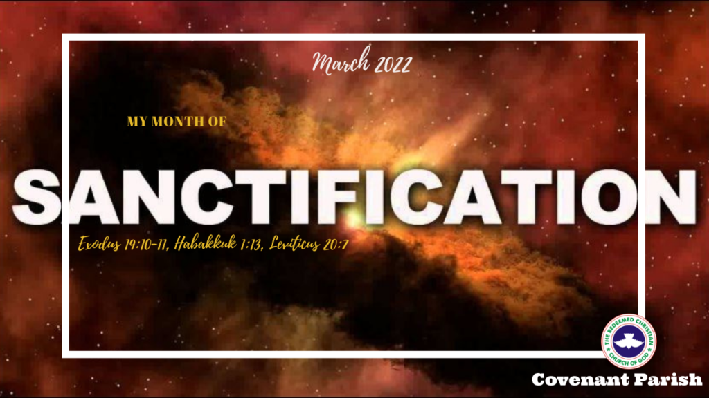 Our month of sanctification